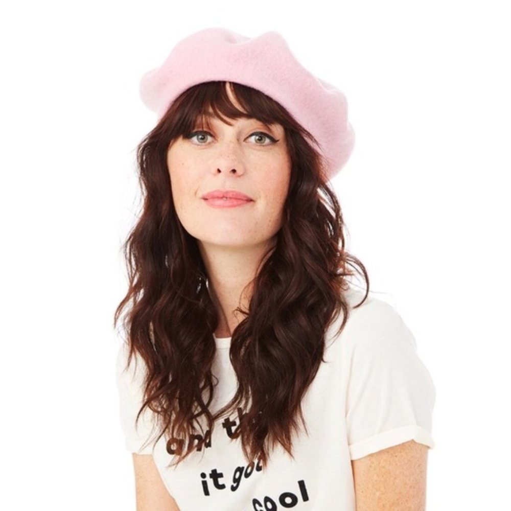 Pink Brixton Felt Aubrey Beret